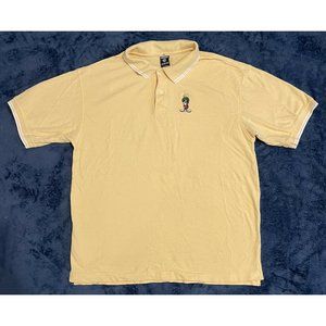 Warner Bros Studio Store Marvin Martian Polo Shirt Embroidered Vintage Size L